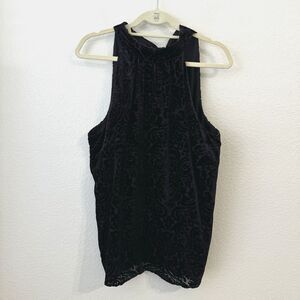 Talbots Top Womens Size 16 Halter Tie Neck Velvet Burnout New